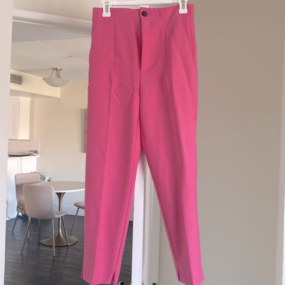 Zara hot pink dress pants, 28 inch waist, 37 inch inseam